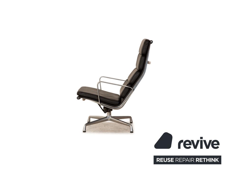 Vitra EA 222 Soft Pad Lounge Chair Leder Sessel Schwarz ✨ – Bild 9