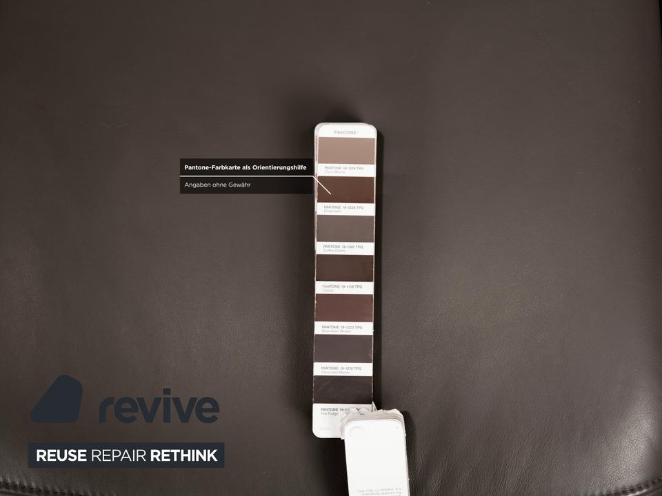 Himolla 4879 Leder Dreisitzer Sofa Grau Braun Taupe Couch – Bild 5