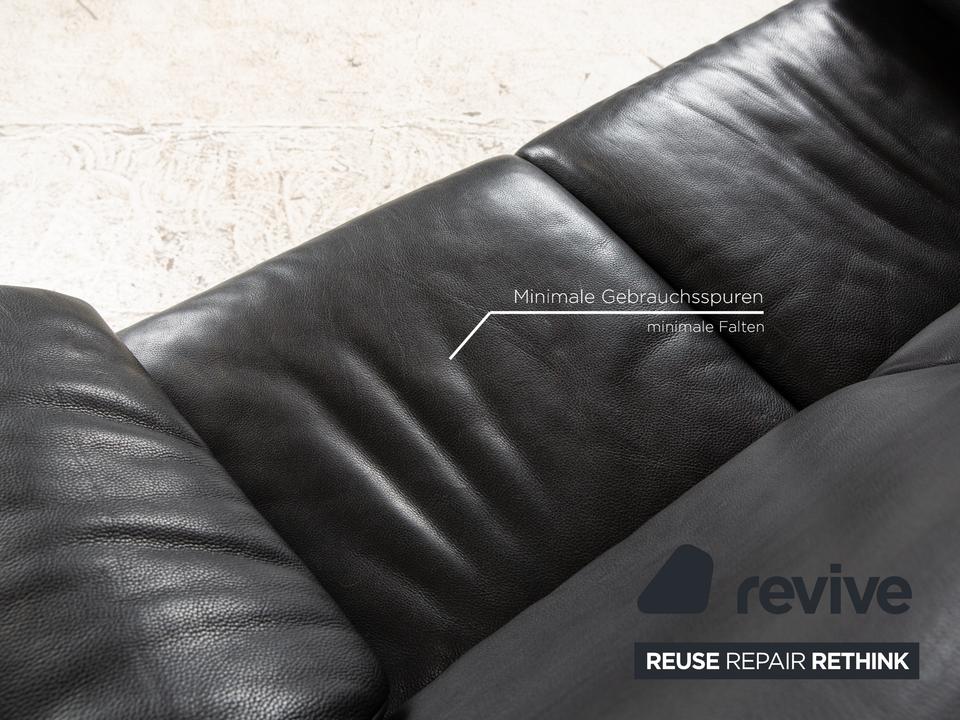 de Sede DS 10 Leder Zweisitzer Schwarz Sofa Couch – Bild 5