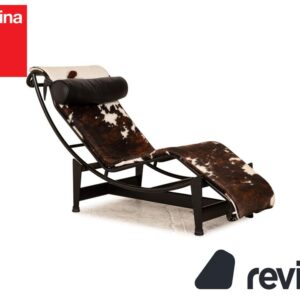 Cassina Le Corbusier LC 4 Fell Liege Braun Weiß ✨