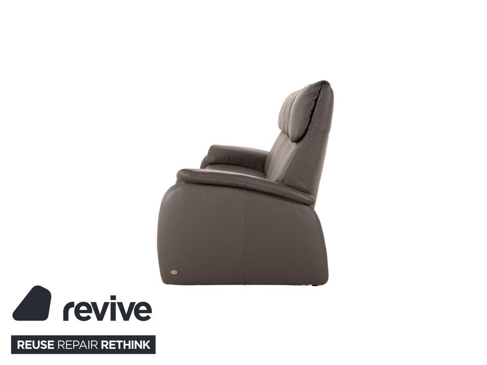 Himolla 4879 Leder Dreisitzer Sofa Grau Braun Taupe Couch – Bild 9