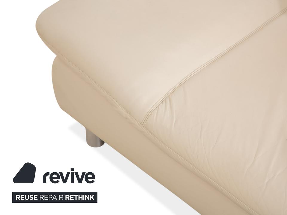 Koinor Rivoli Leder Dreisitzer Creme manuelle Funktion Sofa Couch – Bild 6