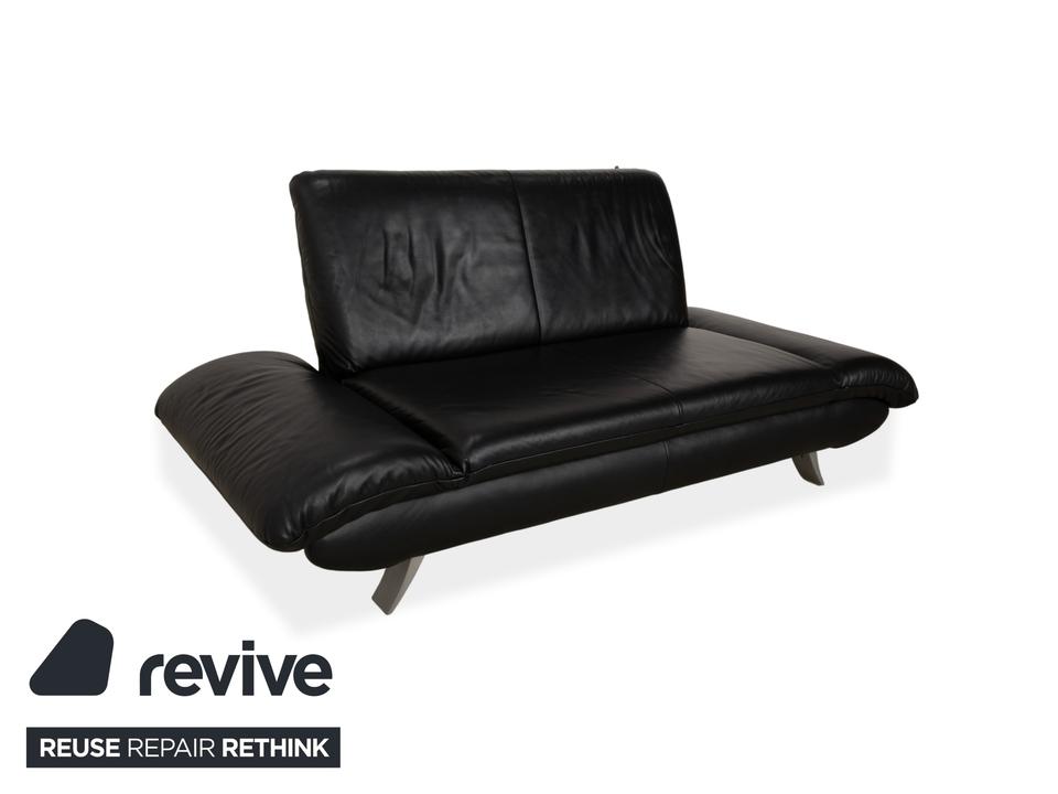Koinor Rossini Zweisitzer Leder Sofa Schwarz manuelle Funktion – Bild 3