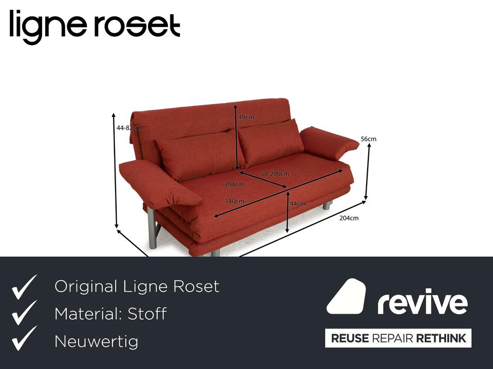 Ligne Roset Multy Stoff Dreisitzer Rot Orange Schlaffunktion ✨ – Bild 2