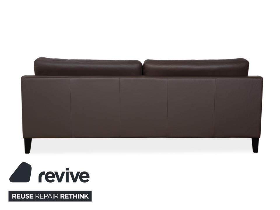Rolf Benz EGO Dreisitzer Sofa Braun Leder Couch – Bild 9