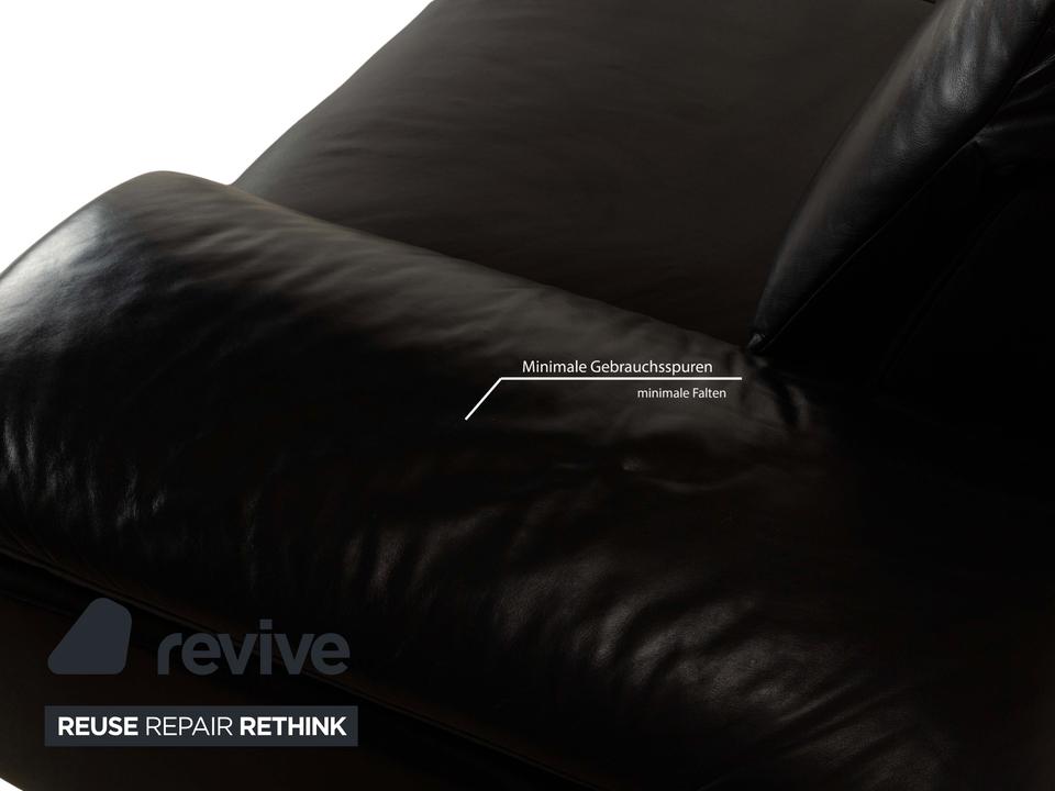 Koinor Volare Leder Zweisitzer Schwarz Sofa Couch manuelle – Bild 9