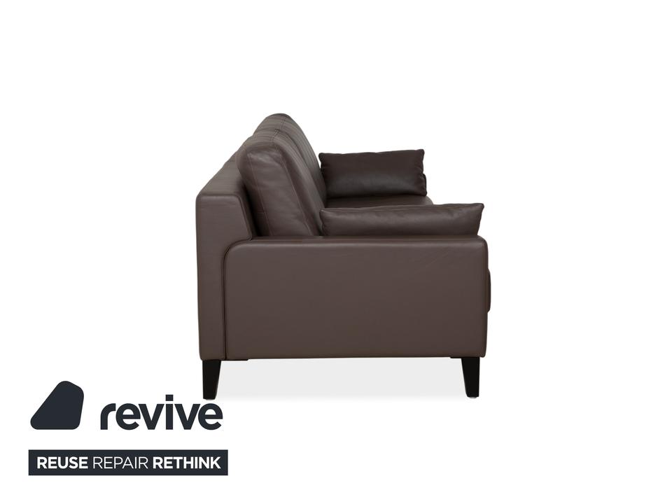 Rolf Benz EGO Dreisitzer Sofa Braun Leder Couch – Bild 8