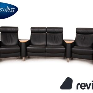 Stressless Arion Leder Viersitzer Schwarz manuelle Funktion ✨