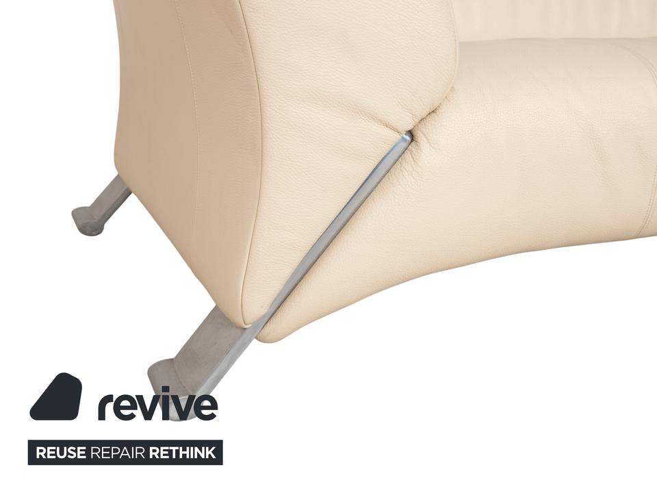 Rolf Benz 322 Leder Zweisitzer Creme Beige Sofa Couch – Bild 6