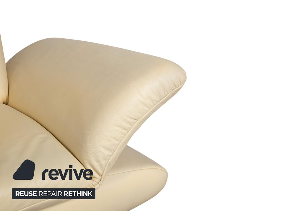 Koinor Rossini Leder Sofa Creme Zweisitzer Couch Funktion – Bild 5