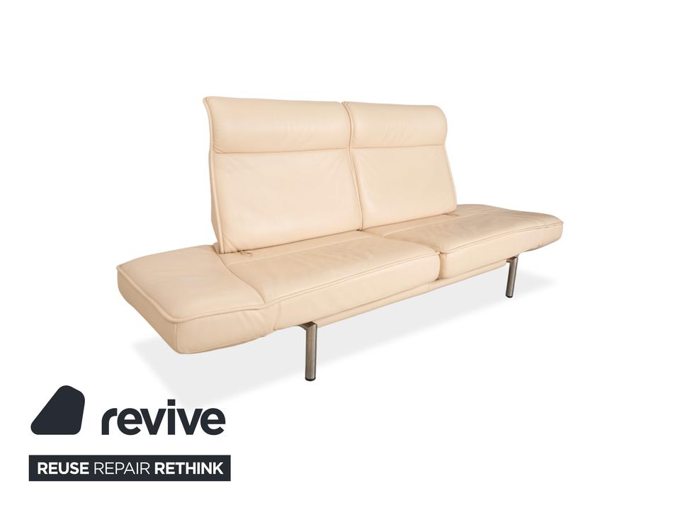 De Sede DS-450 Leder Zweisitzer Creme Beige manuelle Funktion – Bild 3
