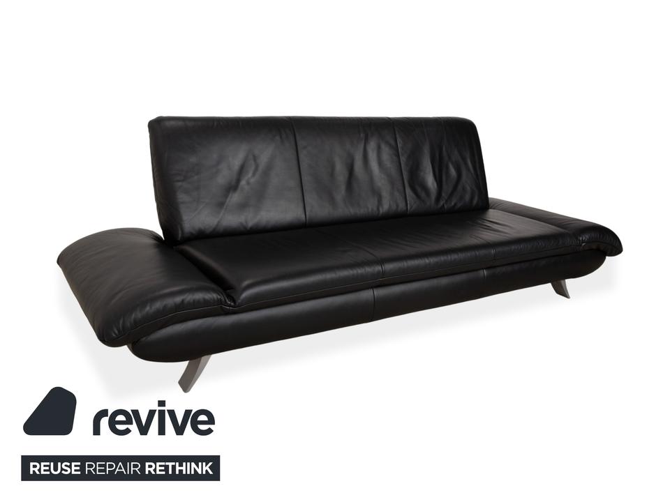 Koinor Rossini Dreisitzer Leder Sofa Dunkelblau manuelle – Bild 4