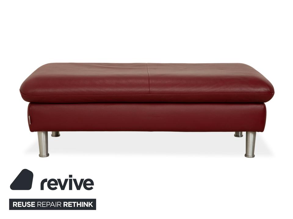 Willi Schillig Loop Leder Hocker Rot Weinrot – Bild 8