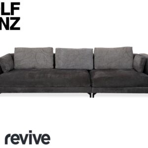 Rolf Benz Nuvola Stoff Viersitzer Grau Anthrazit Sofa Couch