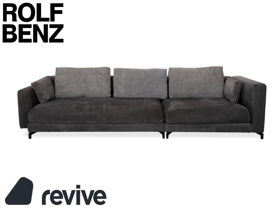 Rolf Benz Nuvola Stoff Viersitzer Grau Anthrazit Sofa Couch