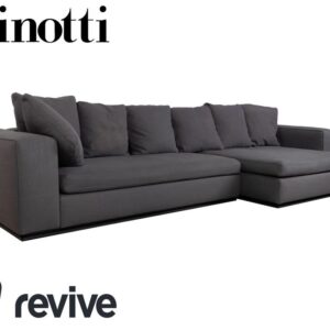 Minotti Stoff Ecksofa Grau Sofa Couch