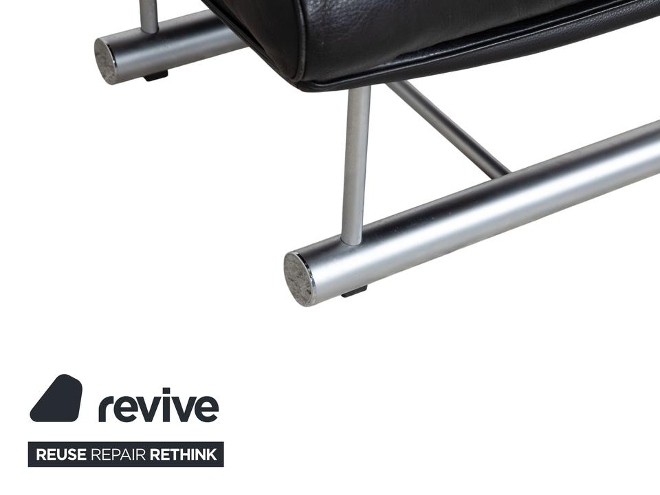 Rolf Benz 6500 Leder Hocker Schwarz – Bild 4