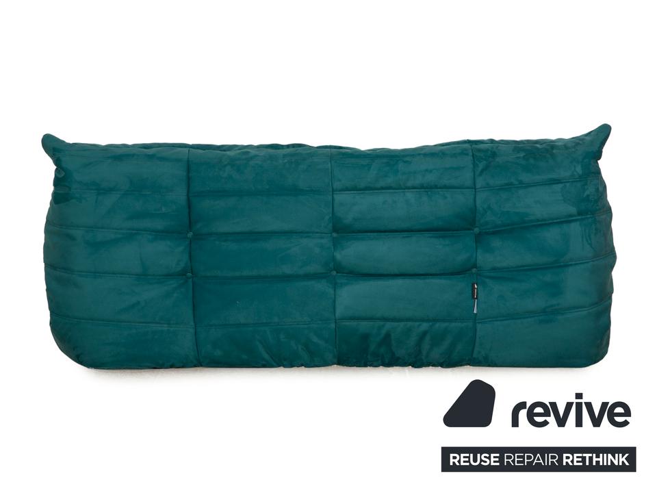 Ligne Roset Togo Dreisitzer Stoff Sofa Petrol Blau Couch ✨ – Bild 6