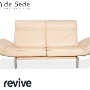 De Sede DS-450 Leder Zweisitzer Creme Beige manuelle Funktion