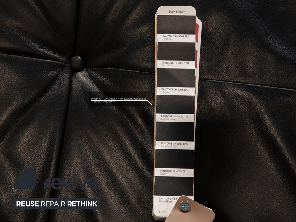 ligne roset Smala Leder Sofa Schwarz Dreisitzer Couch Funktion ✨ – Bild 7