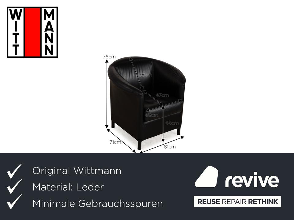 Wittmann Aura Leder Sessel Schwarz ✨ – Bild 2