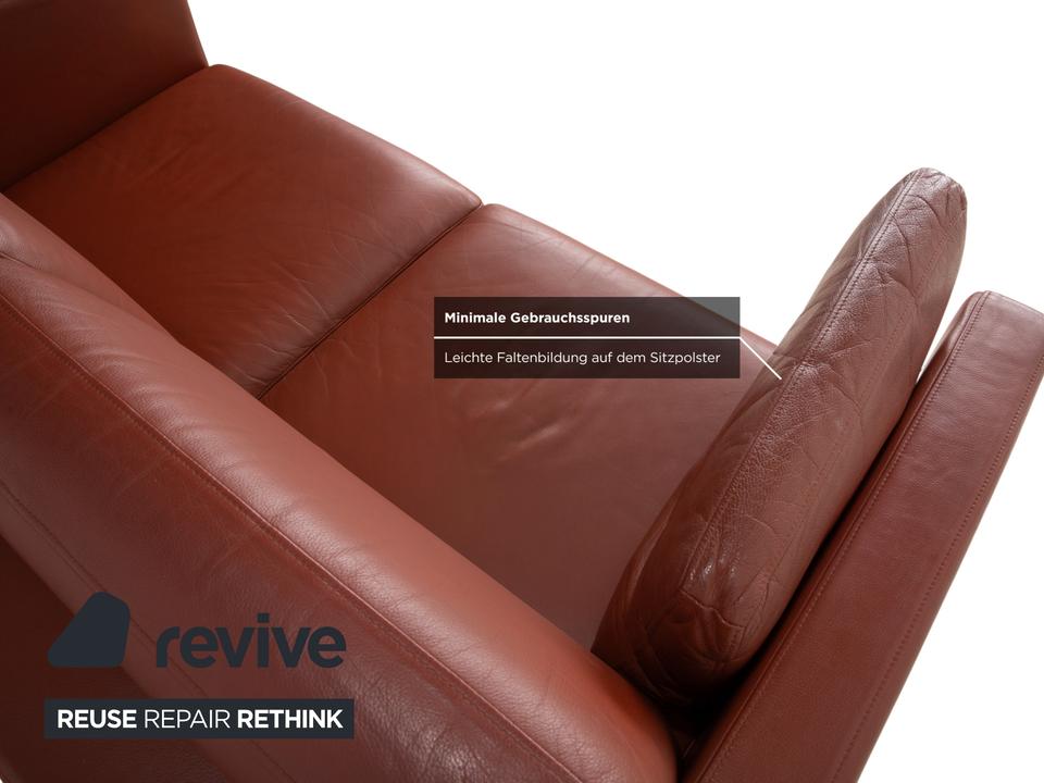 Rolf Benz Ego Leder Zweisitzer Braun Sofa Couch – Bild 5