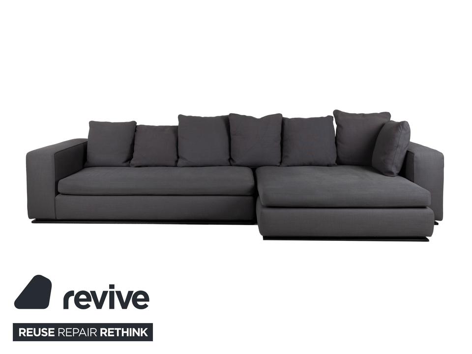 Minotti Stoff Ecksofa Grau Sofa Couch – Bild 13