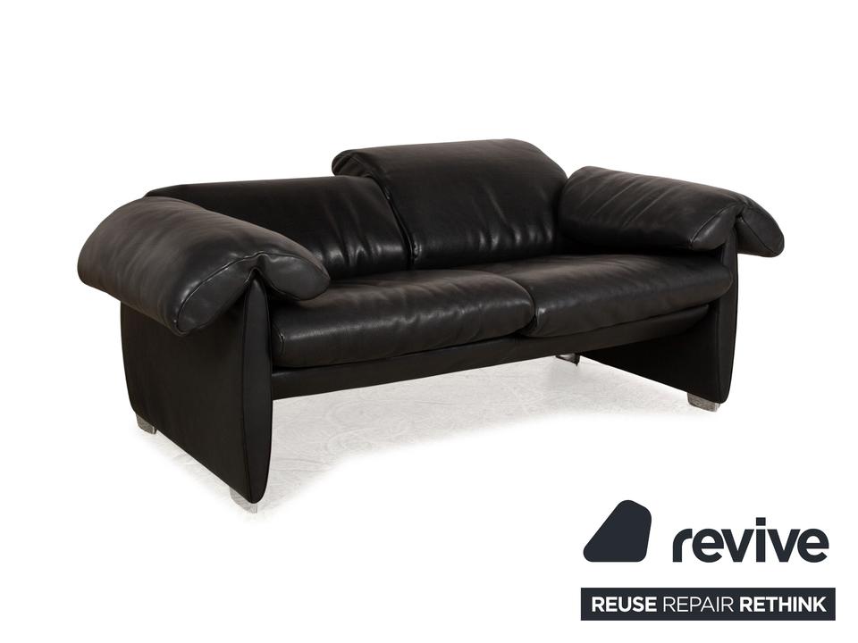 de Sede DS 10 Leder Zweisitzer Schwarz Sofa Couch – Bild 9