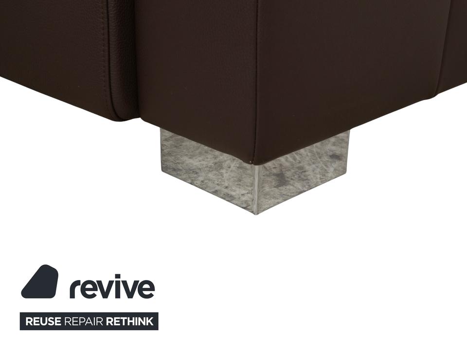 Ewald Schillig Courage Leder Ecksofa Braun Recamiere Links Sofa – Bild 8