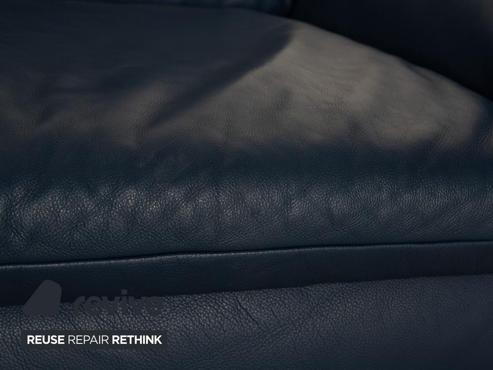Koinor Rossini Leder Zweisitzer Blau manuelle Funktion Sofa ✨ – Bild 4