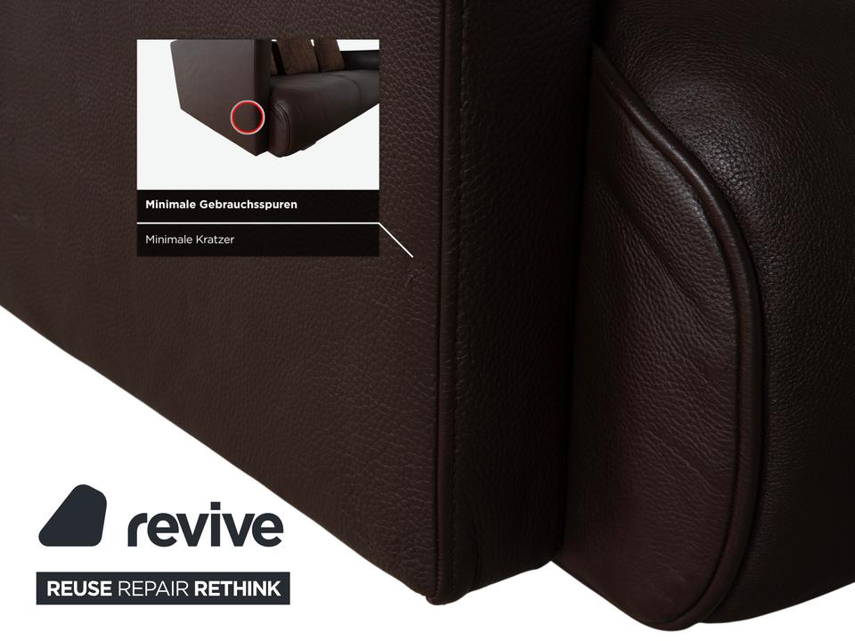 Rolf Benz 6300 Leder Viersitzer Braun Espresso Sofa Couch – Bild 8