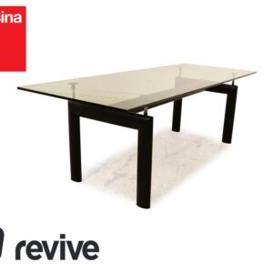 Cassina Le Corbusier LC 6 Glas Esstisch Schwarz 225 x 85 x 72 cm