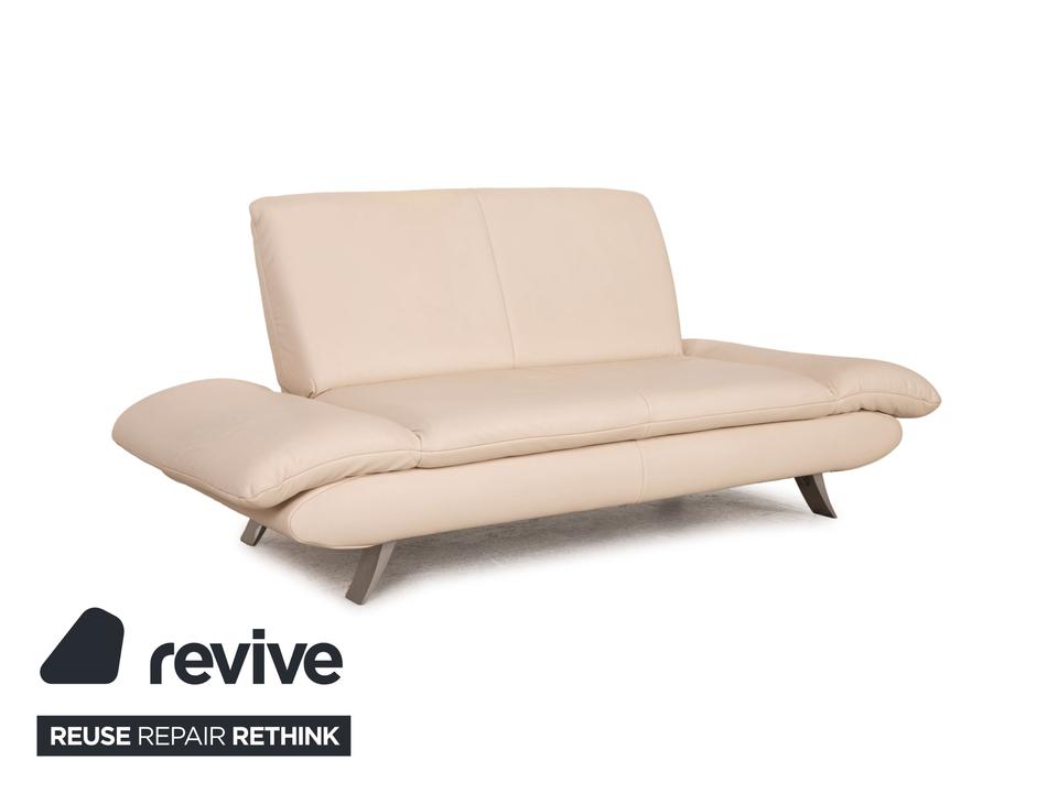 Koinor Rossini Leder Sofa Creme Zweisitzer Couch Funktion ✨ – Bild 3