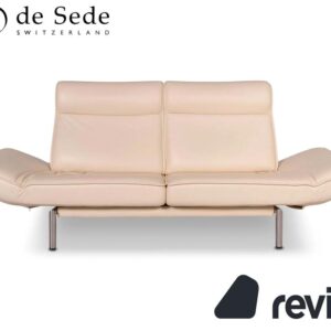 de Sede DS-450 Leder Sofa Beige Zweisitzer Couch Creme manuelle ✨