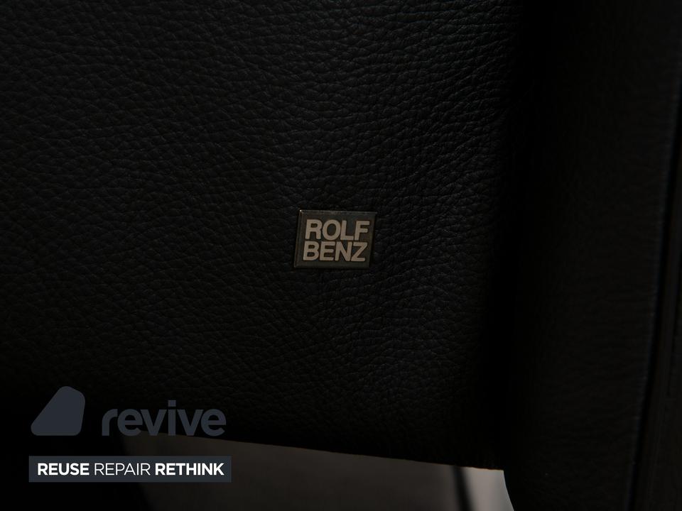 Rolf Benz 6500 Leder Sessel Schwarz manuelle Funktion ✨ – Bild 5