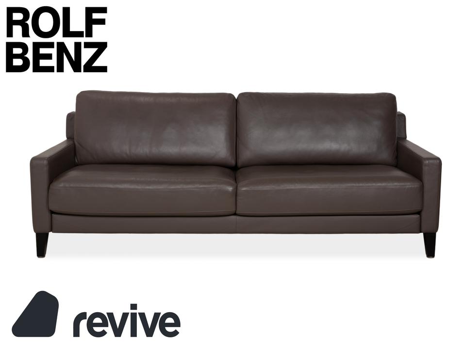 Rolf Benz EGO Dreisitzer Sofa Braun Leder Couch