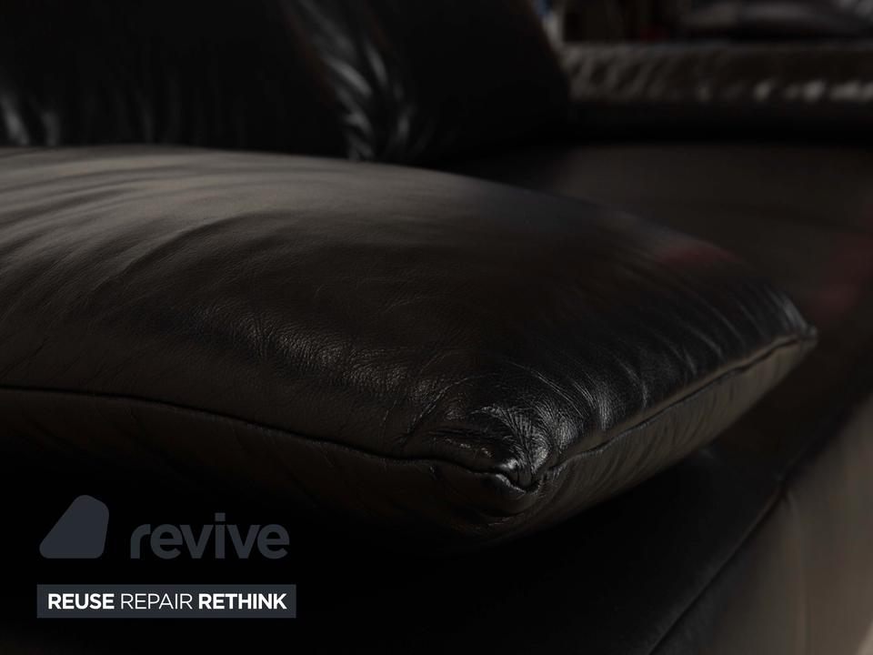 Koinor Volare Leder Zweisitzer Schwarz Sofa Couch manuelle – Bild 7