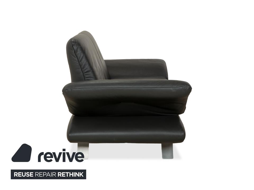 Koinor Rossini Leder Zweisitzer Dunkelgrau manuelle Funktion – Bild 10