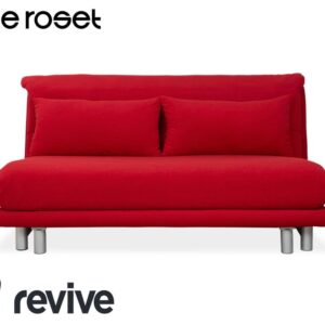 Ligne Roset Multy Dreisitzer Stoff Rot manuelle Schlaffunktion ✨