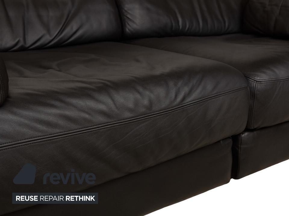 de Sede DS-76 Leder Zweisitzer Schwarz Sofa Couch manuelle ✨ – Bild 7