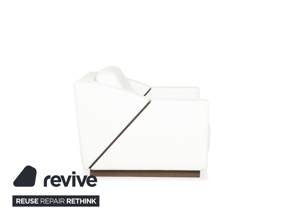 Rolf Benz 350 Leder Sessel Weiß Creme – Bild 10