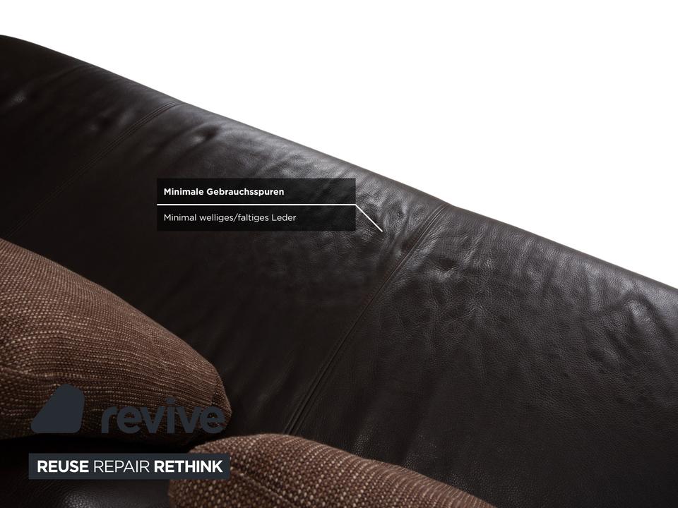 Rolf Benz 6300 Leder Viersitzer Braun Espresso Sofa Couch – Bild 7