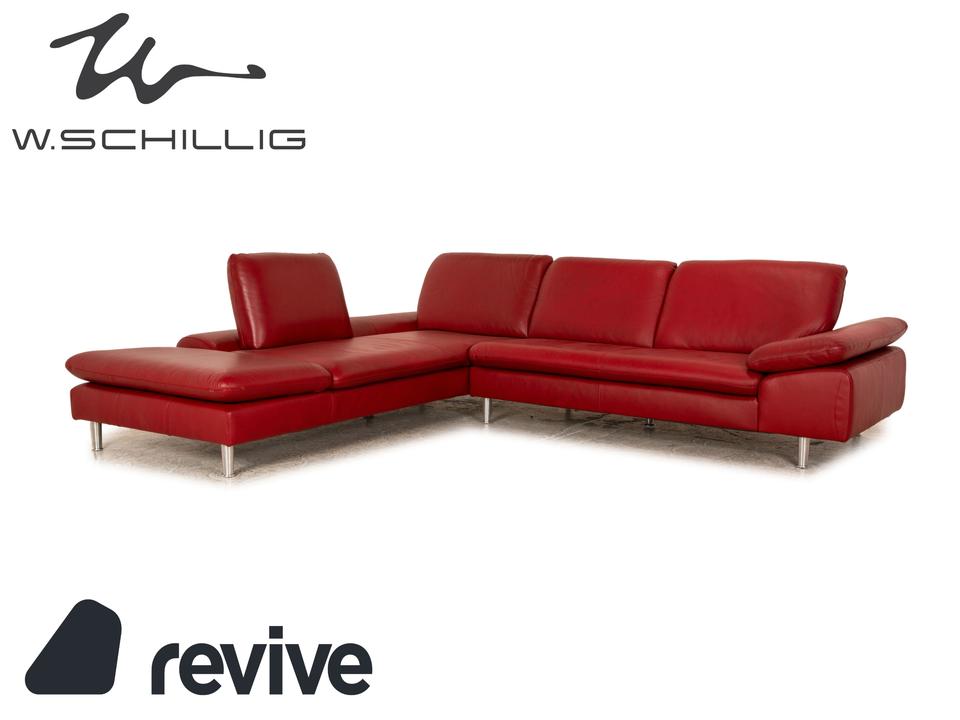 Willi Schillig Loop Leder Ecksofa Rot manuelle Funktion ✨