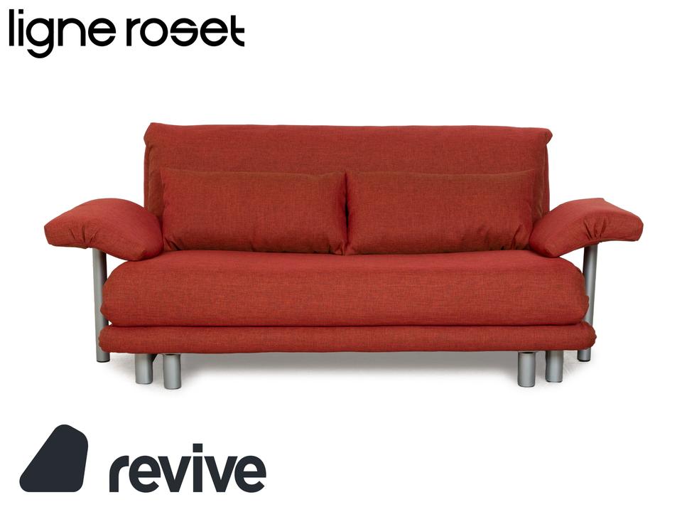 Ligne Roset Multy Stoff Dreisitzer Rot Orange Schlaffunktion ✨