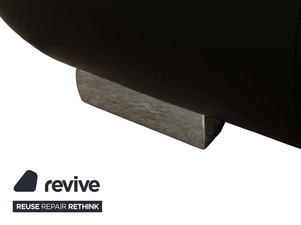 Koinor Volare Leder Zweisitzer Schwarz Sofa Couch manuelle – Bild 8