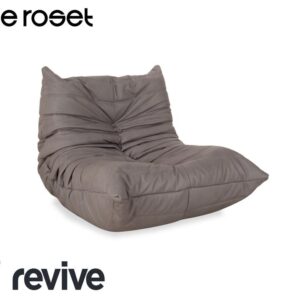 ligne roset Togo Sessel Grau veganes Leder Neubezug ✨