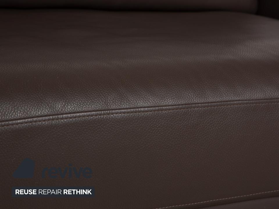Rolf Benz EGO Dreisitzer Sofa Braun Leder Couch – Bild 3