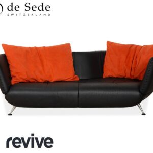 de Sede DS-102 Leder Dreisitzer Schwarz Sofa Couch