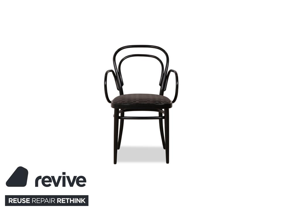 6er Garnitur Thonet 214 Holz Stuhl Schwarz Esszimmer Vintage – Bild 9