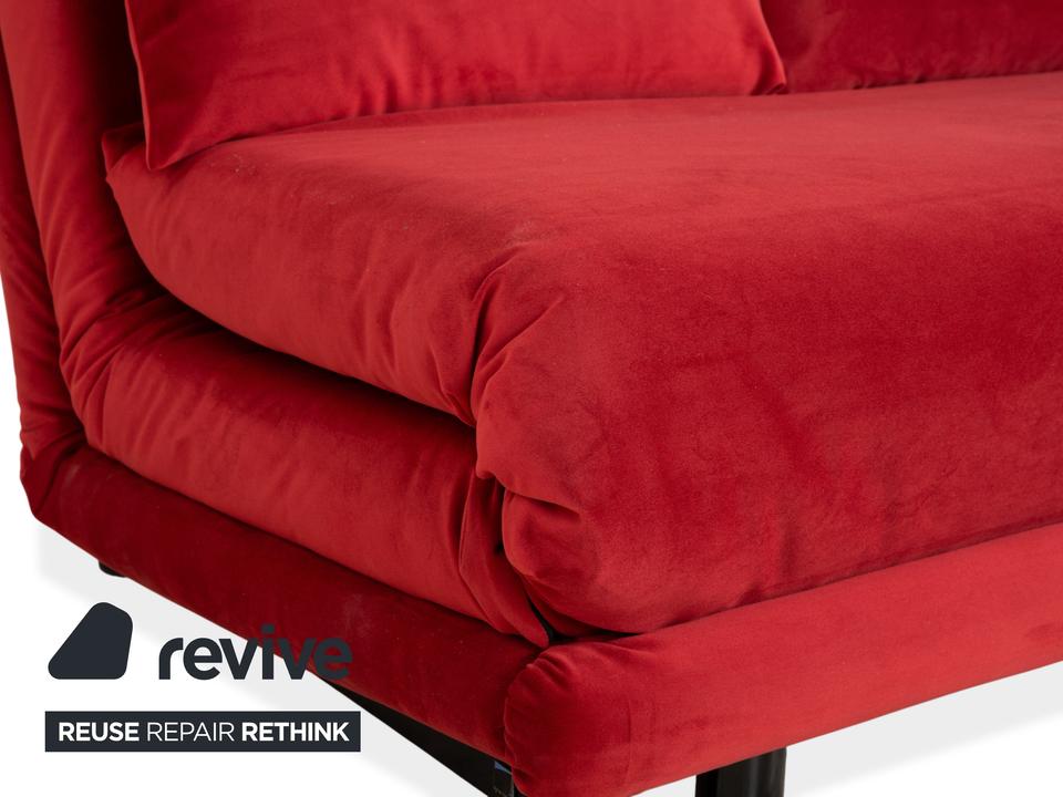 Ligne Roset Multy Stoff Rot manuelle Schlaffunktion Sofa Couch ✨ – Bild 7